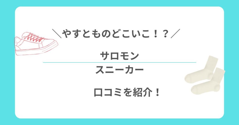 やすとものどこいこ！？サロモンスニーカーの口コミ紹介