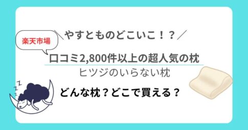 やすとものどこいこ！？でチラッと登場「ヒツジのいらない枕」って？楽天で口コミ2,800件超えの大人気アイテムだった！