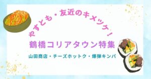 やすとも・友近のキメツケ！鶴橋コリアタウン特集｜山田商店・チーズホットク・爆弾キンパなど