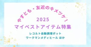 【やすとも・友近のキメツケ!】2025年マイベストアイテム特集|レコルト・ワークマンメディヒールほか