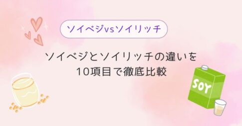 ソイベジとソイリッチの違いを10項目で徹底比較