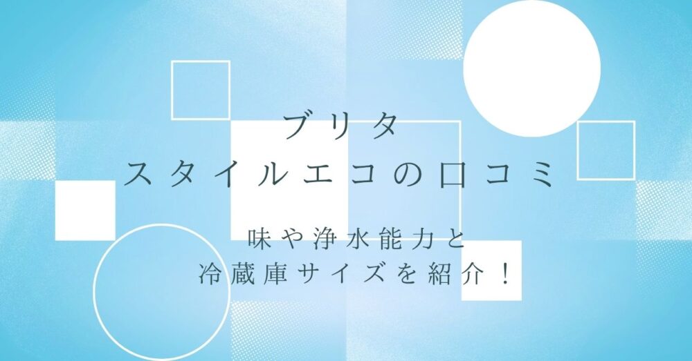 ブリタのスタイルエコの口コミ